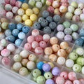 (50pcs)10MM Porcelain & Glass Beads with Celestial Dragon Printing