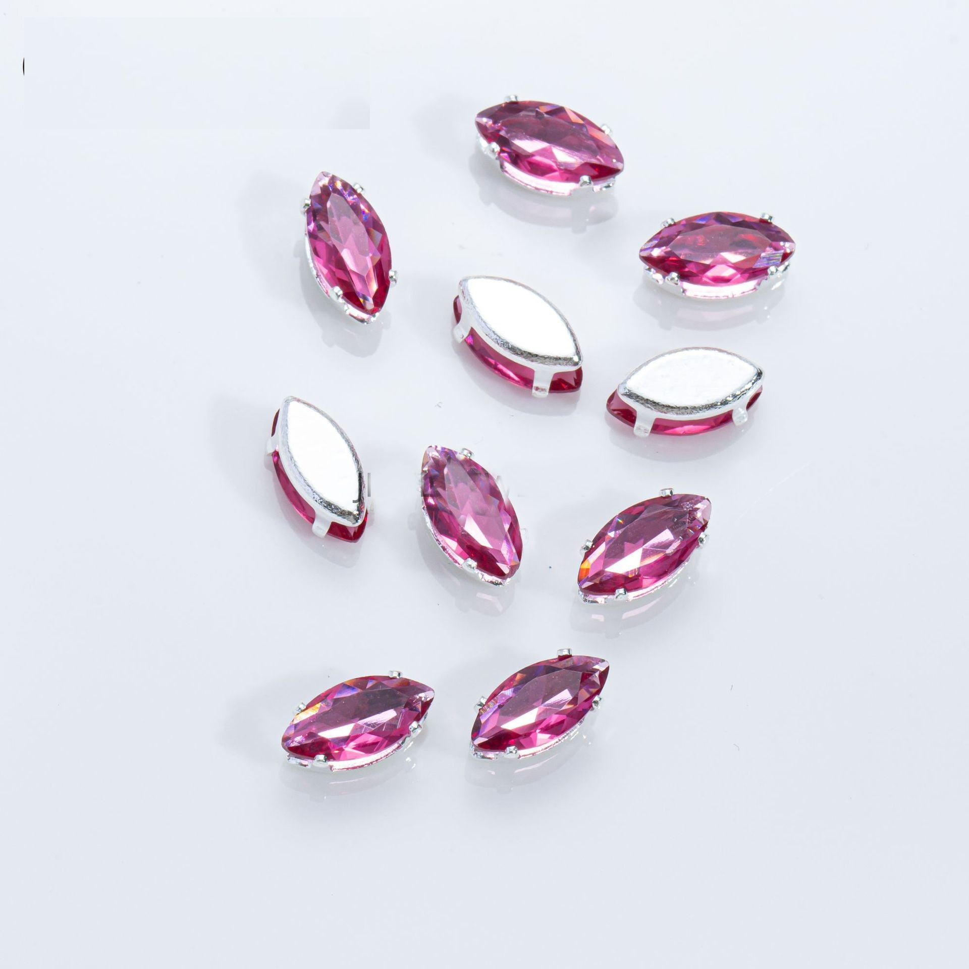 (100pcs)3x6mm Marquise Prong-Set Rhinestone Beads