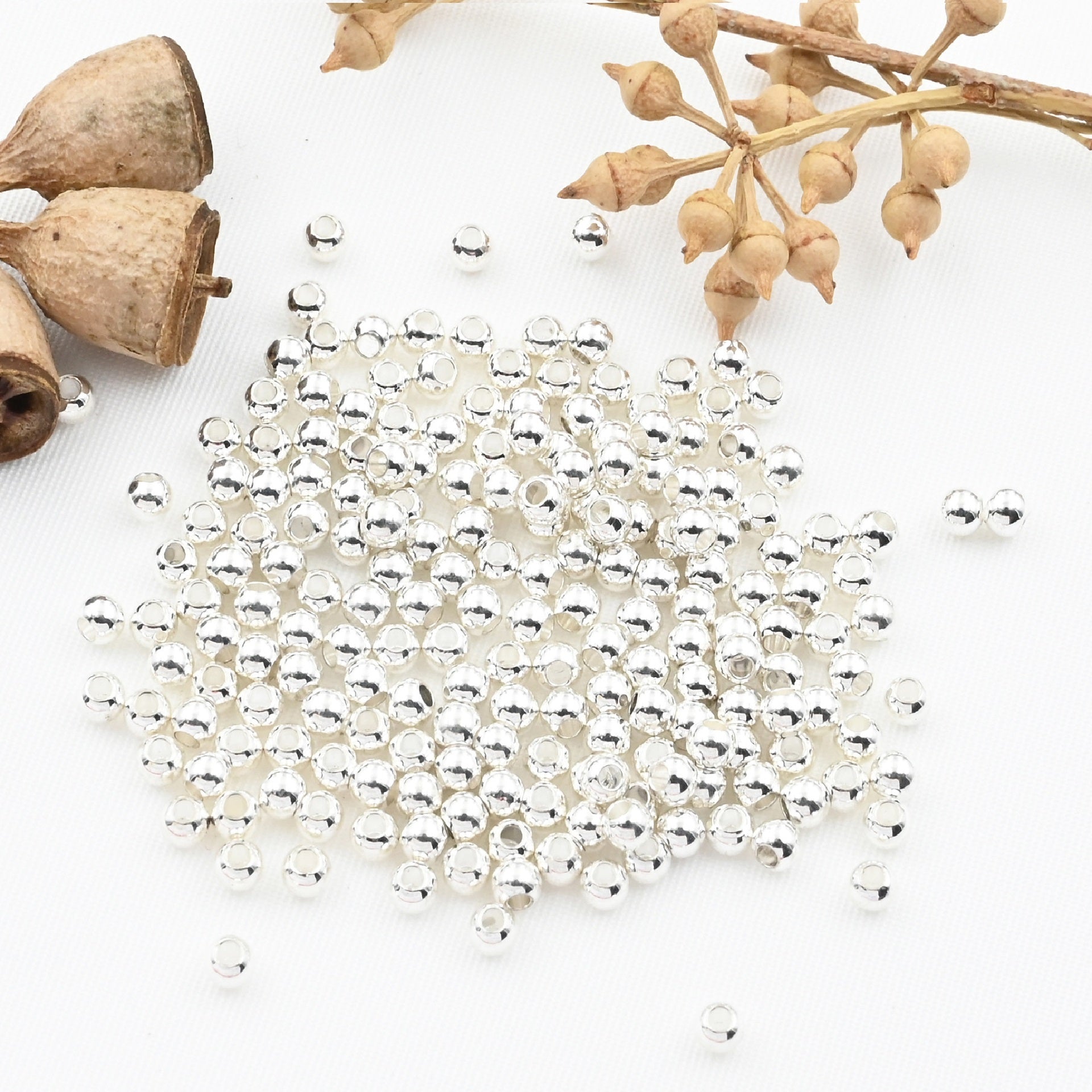 100/500pcs Smooth Spacer Beads