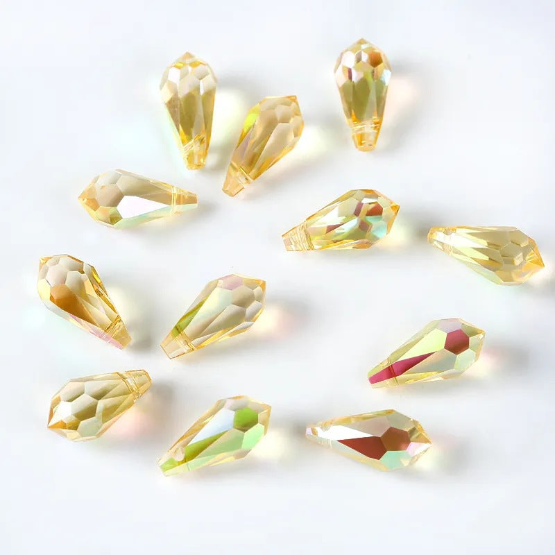 Premium 13MM Teardrop Crystal AB Faceted Beads