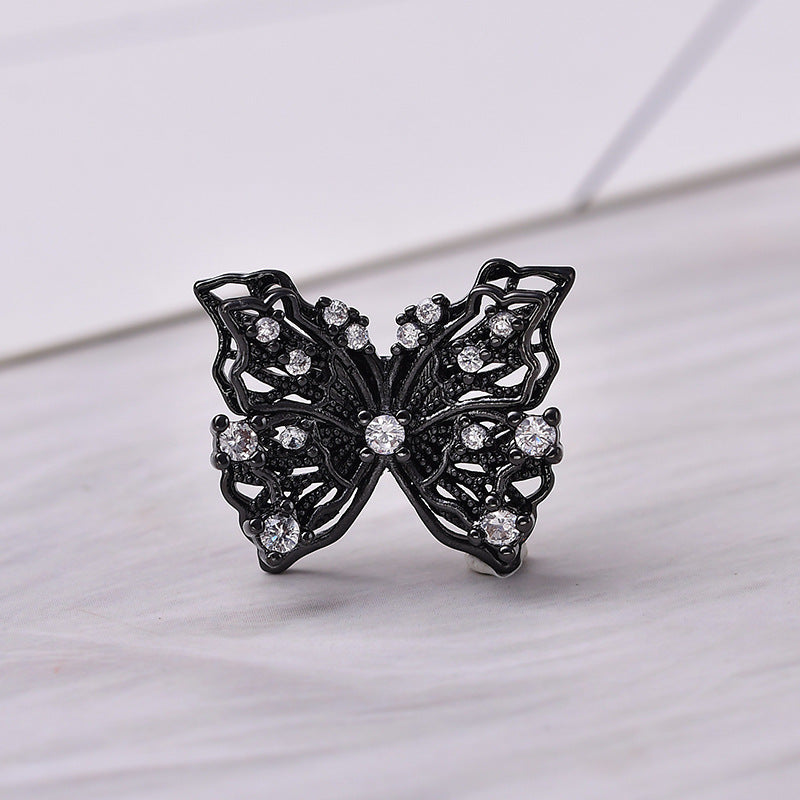 (10pcs)3D Butterfly with Zircon Spacer