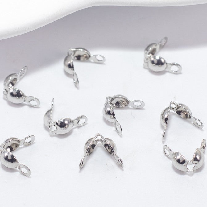 100pcs Ball Chain Cord Ends Crimps Clasp