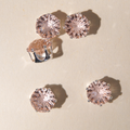 (10pcs)8mm Firework Round Prong-Set CZ