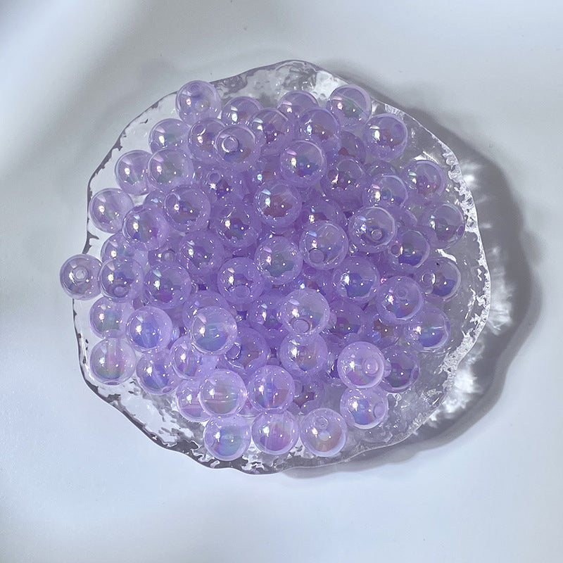 (50pcs)10MM Gilded Acylic Resin Beads