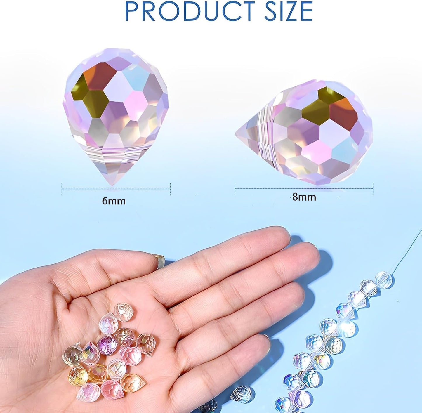 Premium 8MM Teardrop Faceted Beads - Yellow Family