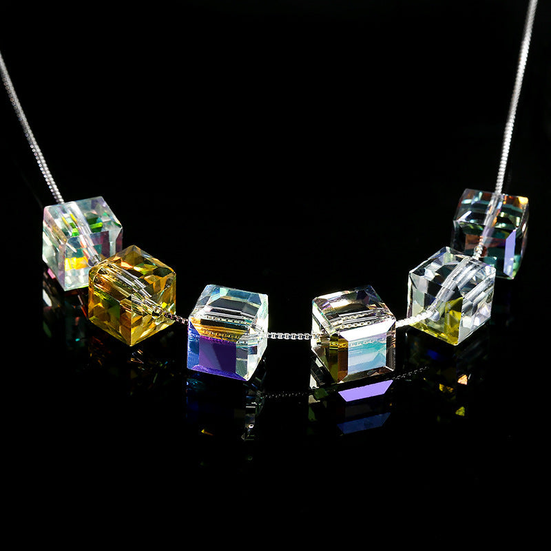 Premium 4/6/8mm Cube Crystal Beads - Serenity Monochrome Collection