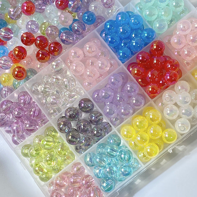 (50pcs)10MM Gilded Acylic Resin Beads