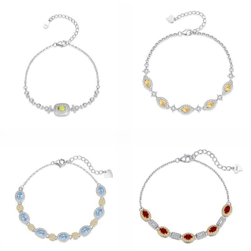 925 Sterling Silver Bracelet Mount for 3x5mm Oval Gemstone, Minimalist Luxury Designer Accessory
