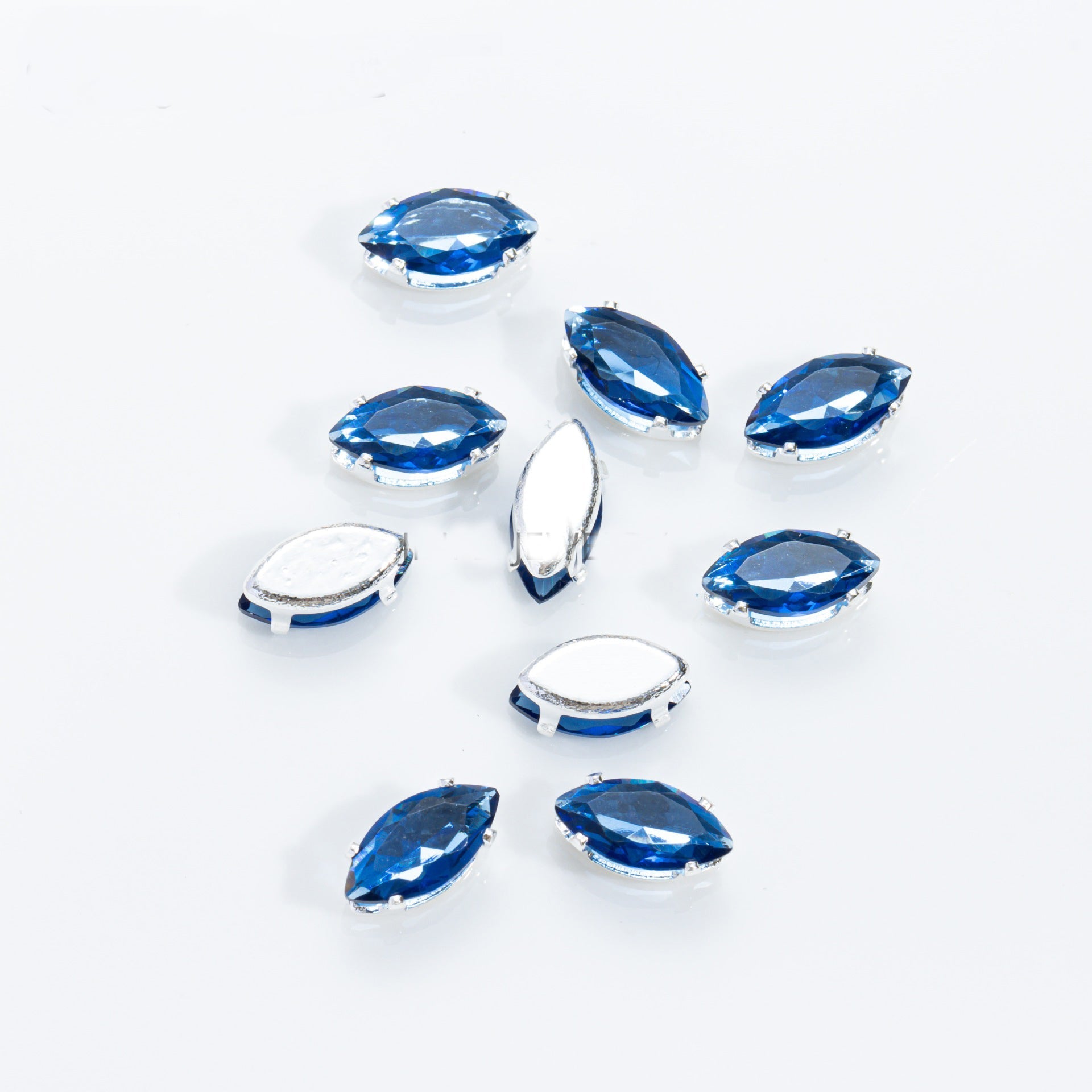 (100pcs)3x6mm Marquise Prong-Set Rhinestone Beads