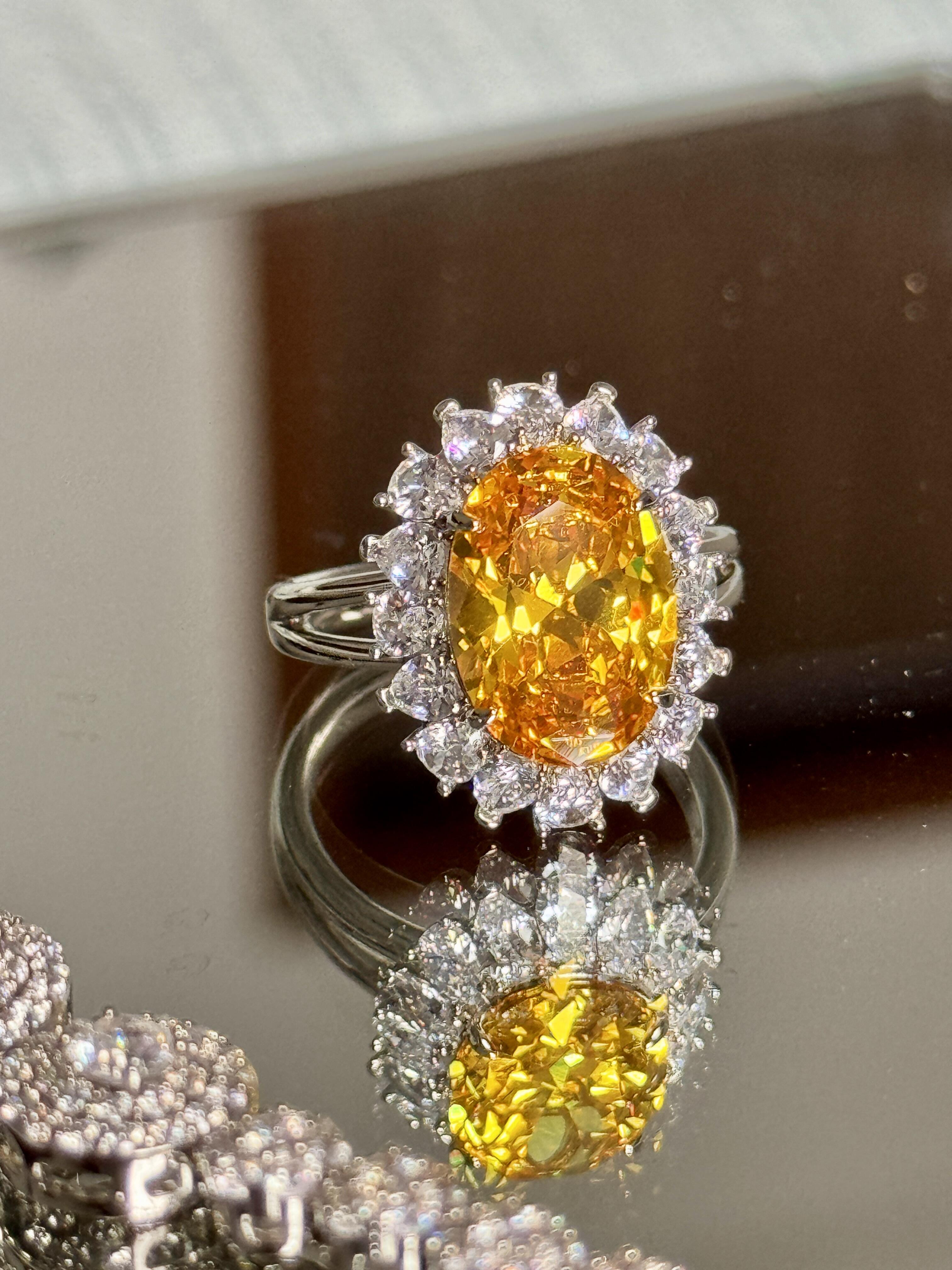 5A 4-16mm Oval Ice Flower Cut Loose CZ Stone - 1pcs