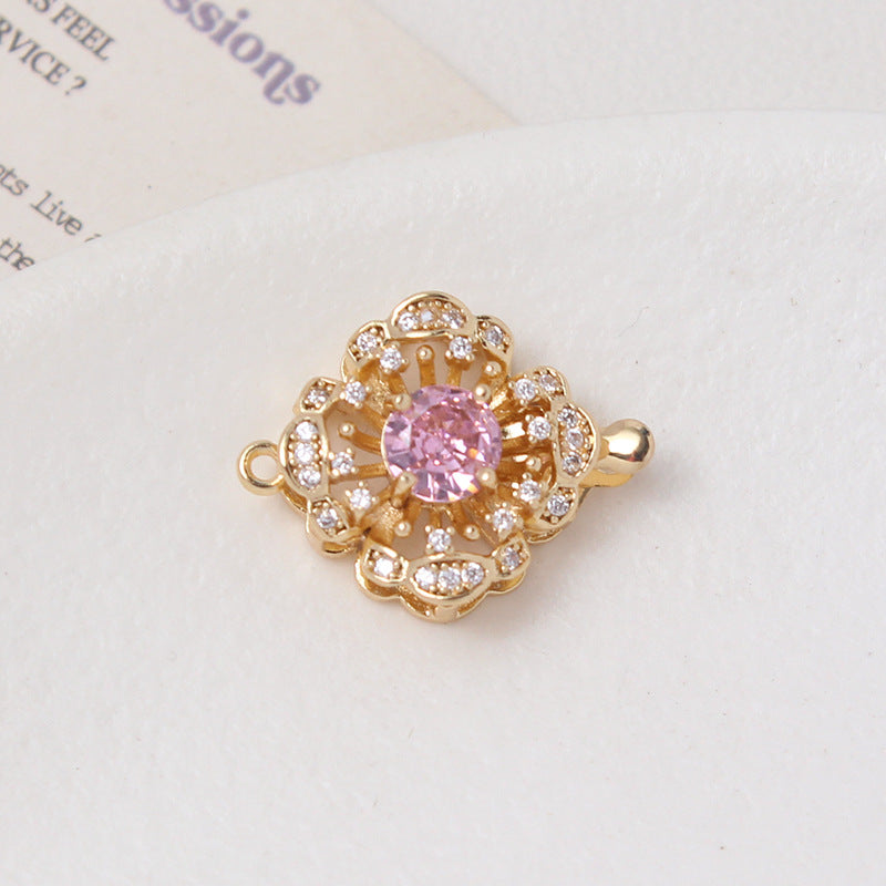 Camellia & Round Double Row Closure