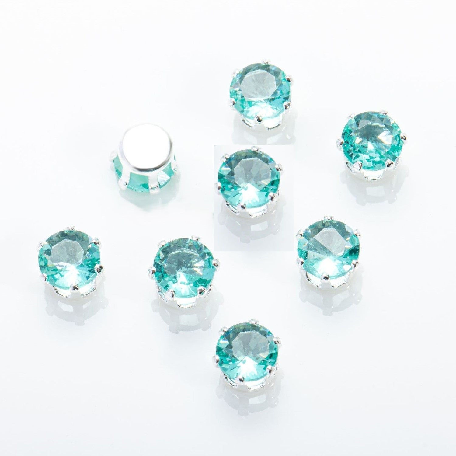 (100pcs)5MM Round Prong-Set CZ