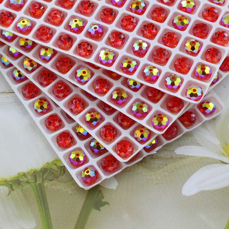 Premium 4/6/8mm Rondelles Crystal Beads-Plated Crest Collection