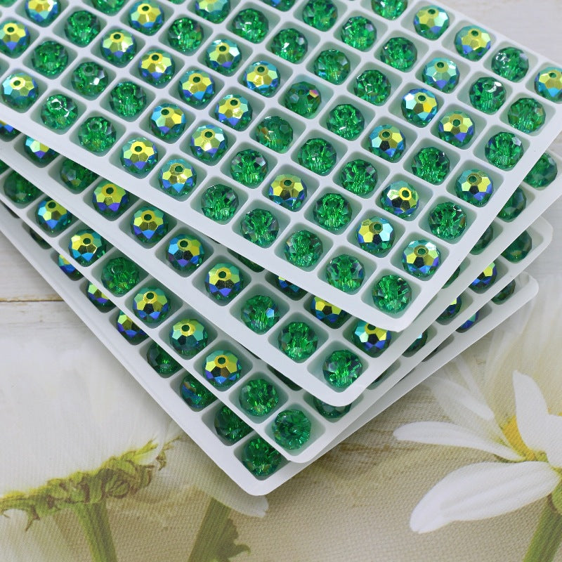 Premium 4/6/8mm Rondelles Crystal Beads-Plated Crest Collection