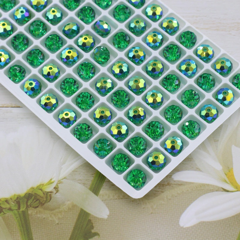 Premium 4/6/8mm Rondelles Crystal Beads-Plated Crest Collection