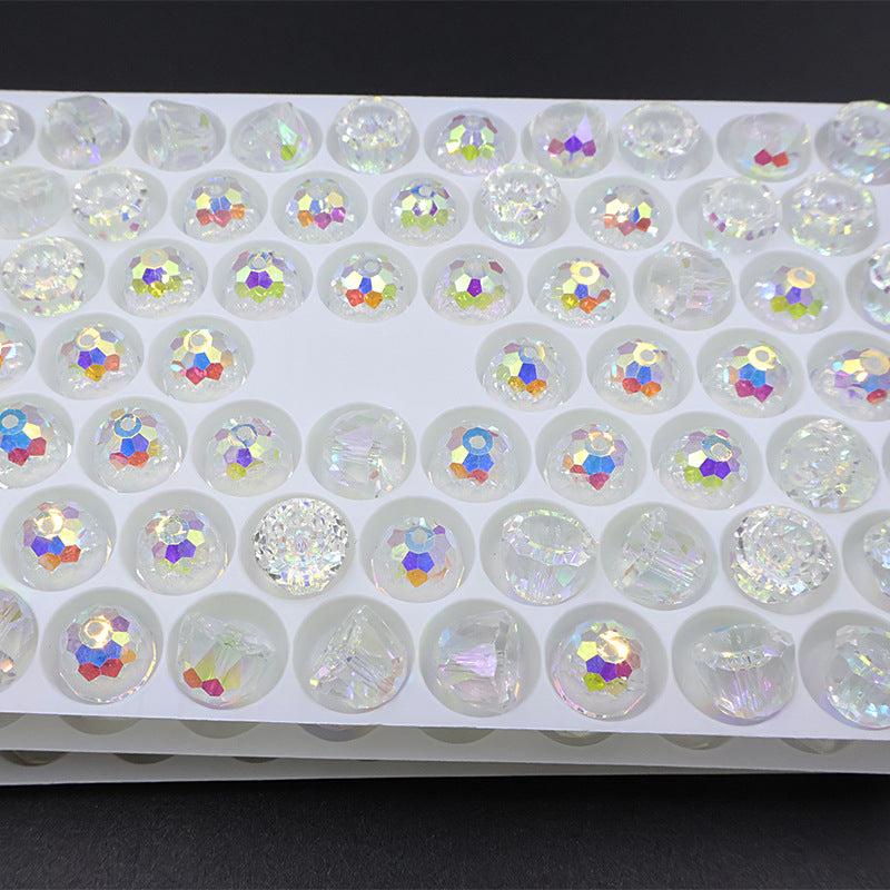 Premium 10pcs 8mm Bell-Shaped Iridescent Beads - Candy Color Series