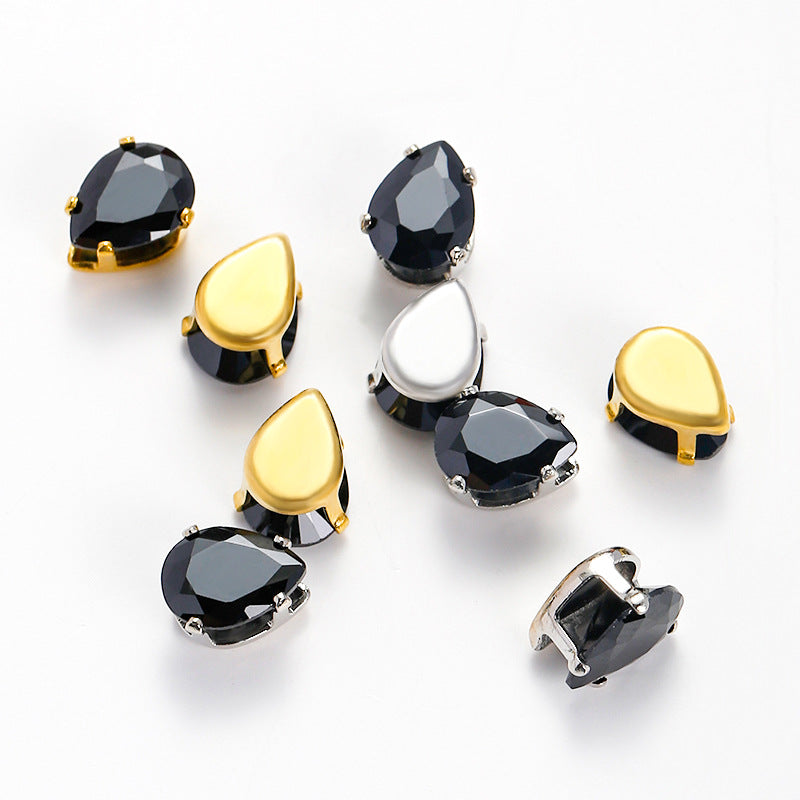 (50pcs)6x8MM Teardrop Cubic Zirconia