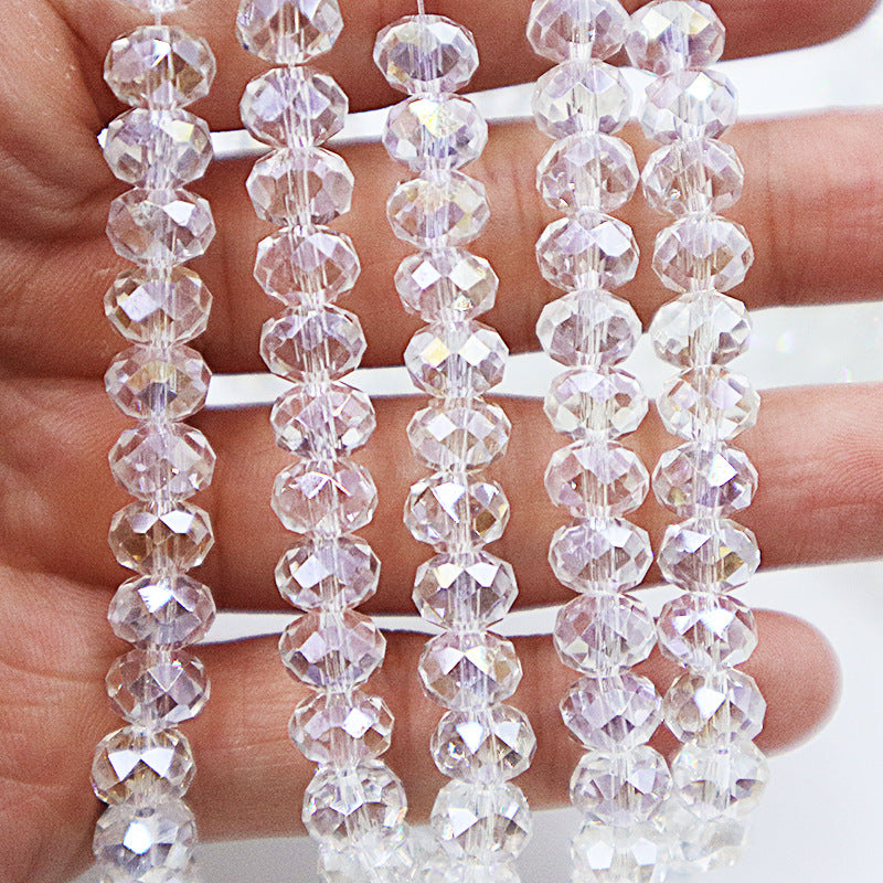 Premium 4/6/8mm Rondelles Crystal Beads-PureLucent Glitter Collection