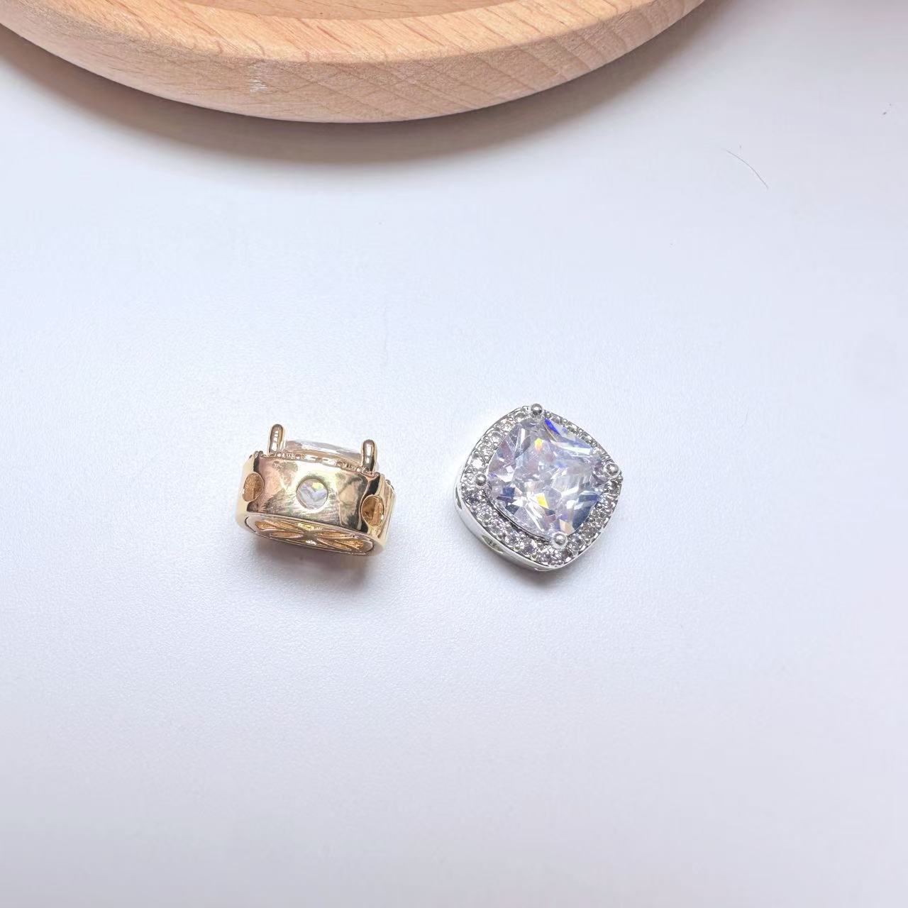 Square Cut Cubic Zirconia with Base-10pcs