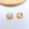 Square CZ Spacer Bead-10pcs