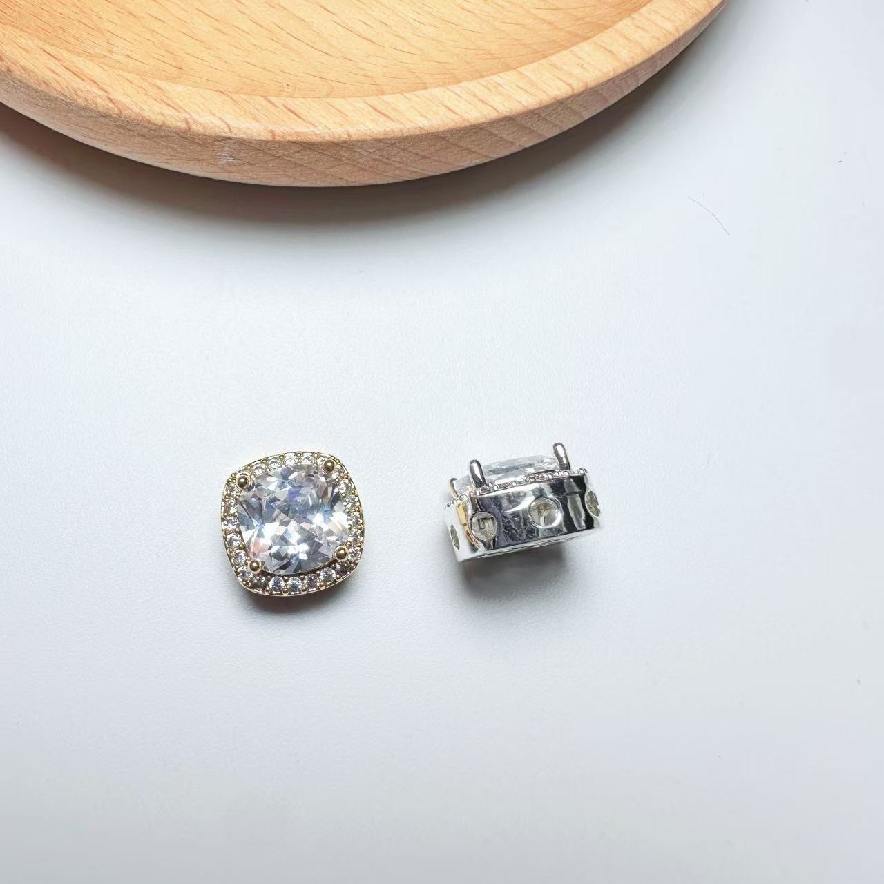 Square Cut Cubic Zirconia with Base-10pcs