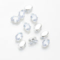 (100pcs)4x6mm Oval Prong-Set CZ