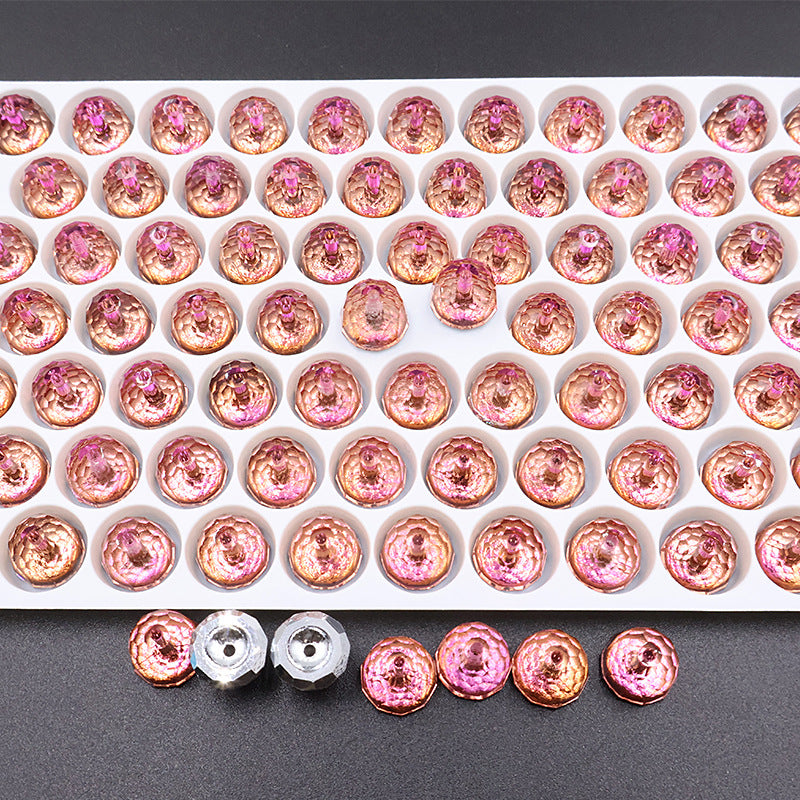 Premium 10pcs 8mm Bell-Shaped Iridescent Beads - Candy Color Series