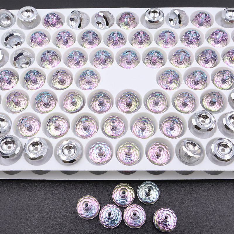 Premium 10pcs 8mm Bell-Shaped Iridescent Beads - Candy Color Series