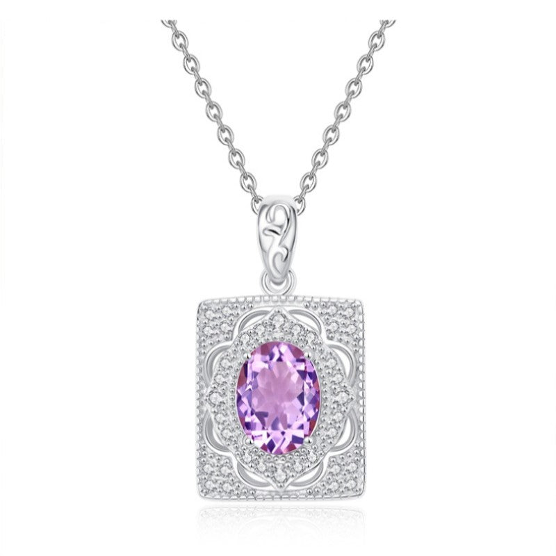 925 Sterling Silver Necklace Pendant Mount for 6x8mm Oval Gemstone