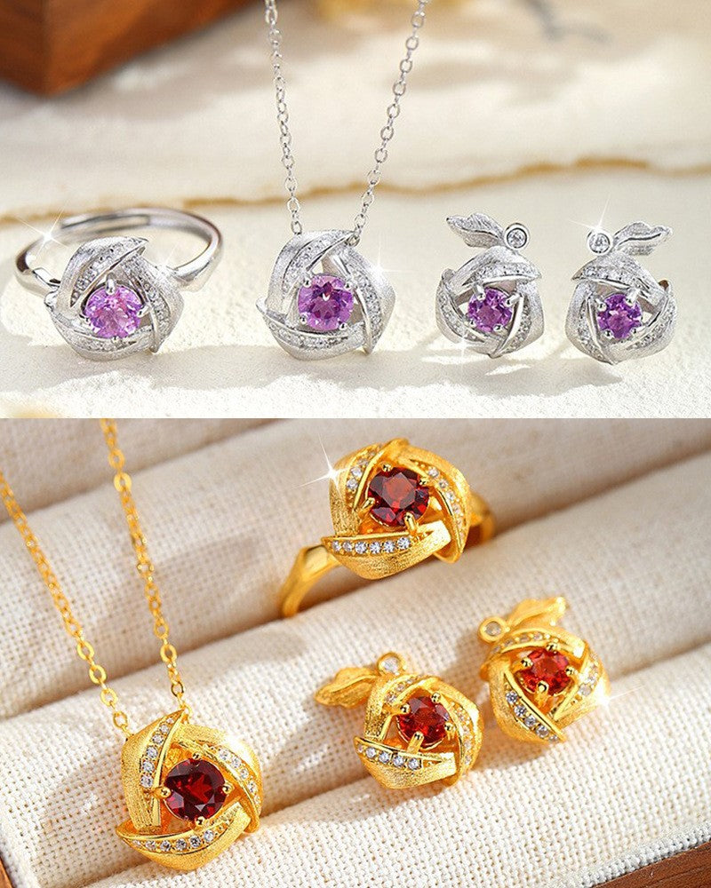 925 Sterling Silver Rose Earring Mount for 4mm Round Gemstone, Brushed Finish DIY