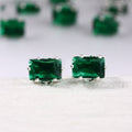 (100pcs)5x7mm Rectangle Prong-Set CZ