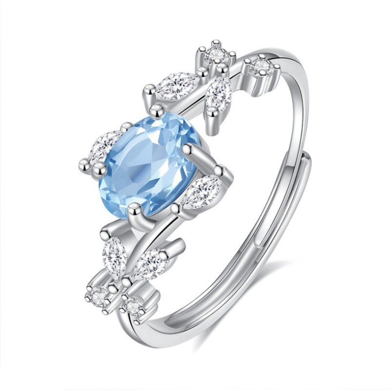 Adjustable 925 Sterling Silver Ring Mount for 5x7mm Oval Diamond