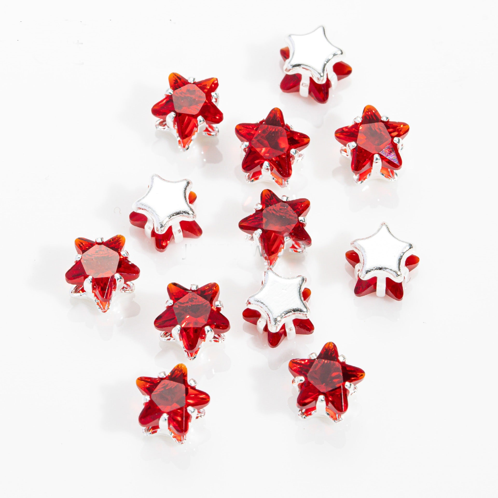 (50pcs)5mm Star Prong-Set CZ
