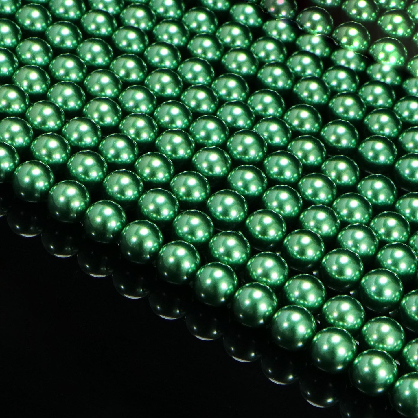 40cm Crystal Round Pearls, Full-Drilled Beads, 2-14mm, Swarovski Color