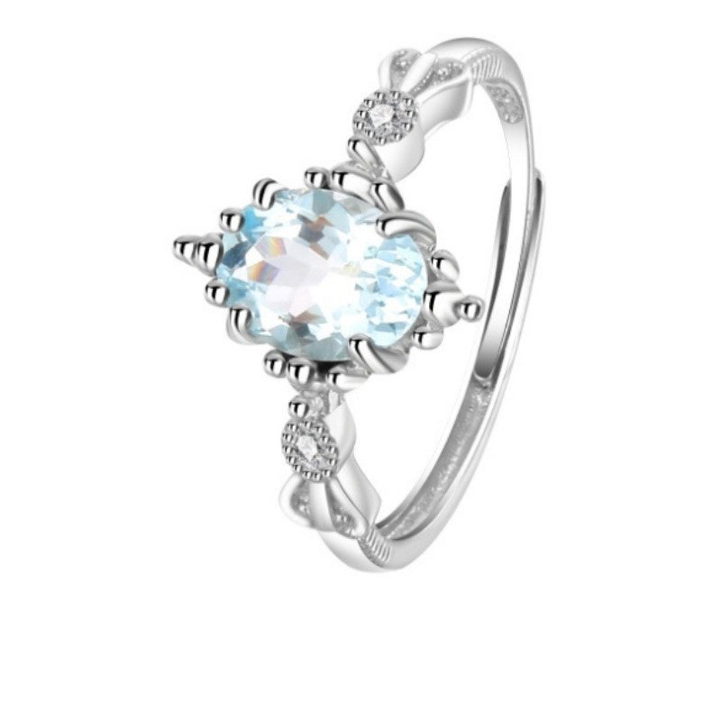 925 Sterling Silver Ring Mount for 5x7mm Oval Gemstone, Unset Minimalist Luxury DIY