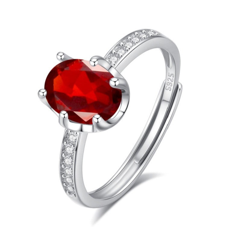 925 Sterling Silver Ring Mount for 6x8mm Oval Gemstone, Unset Minimalist Luxury DIY