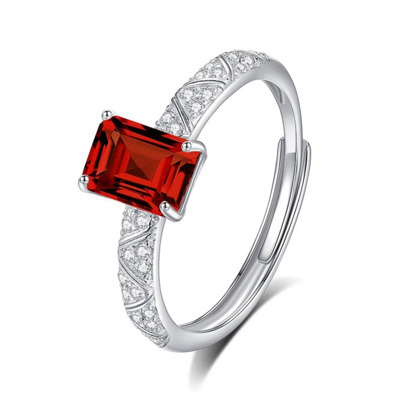925 Sterling Silver Ring Mount for 5x7mm Rectangle Multi-Stone, Minimalist Luxury Designer Setting