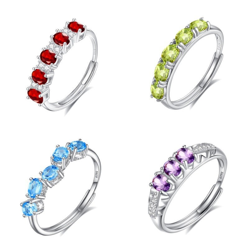 925 Sterling Silver Ring Mount for 3x4mm Oval Row Ring