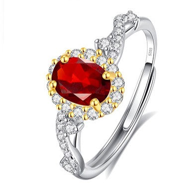 925 Sterling Silver Ring Mount for 5x7mm Oval Gemstone, Surround-Paved Adjustable Open Shank DIY