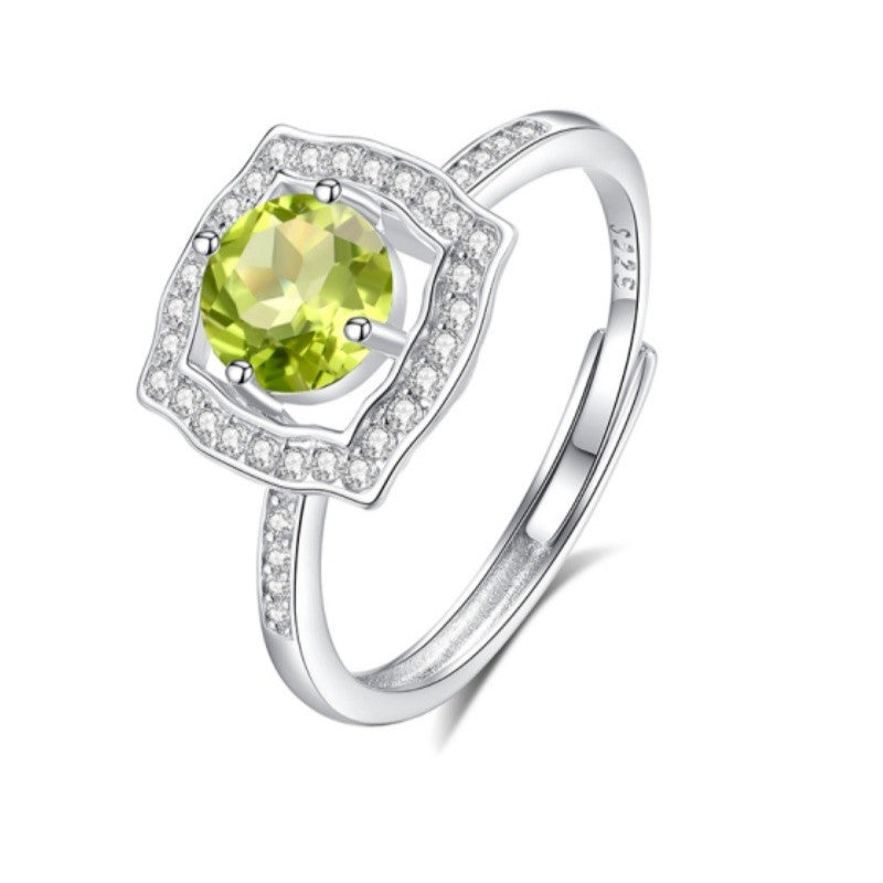 925 Sterling Silver Ring Mount for 6mm Round Gemstone, Fashion Minimalist DIY