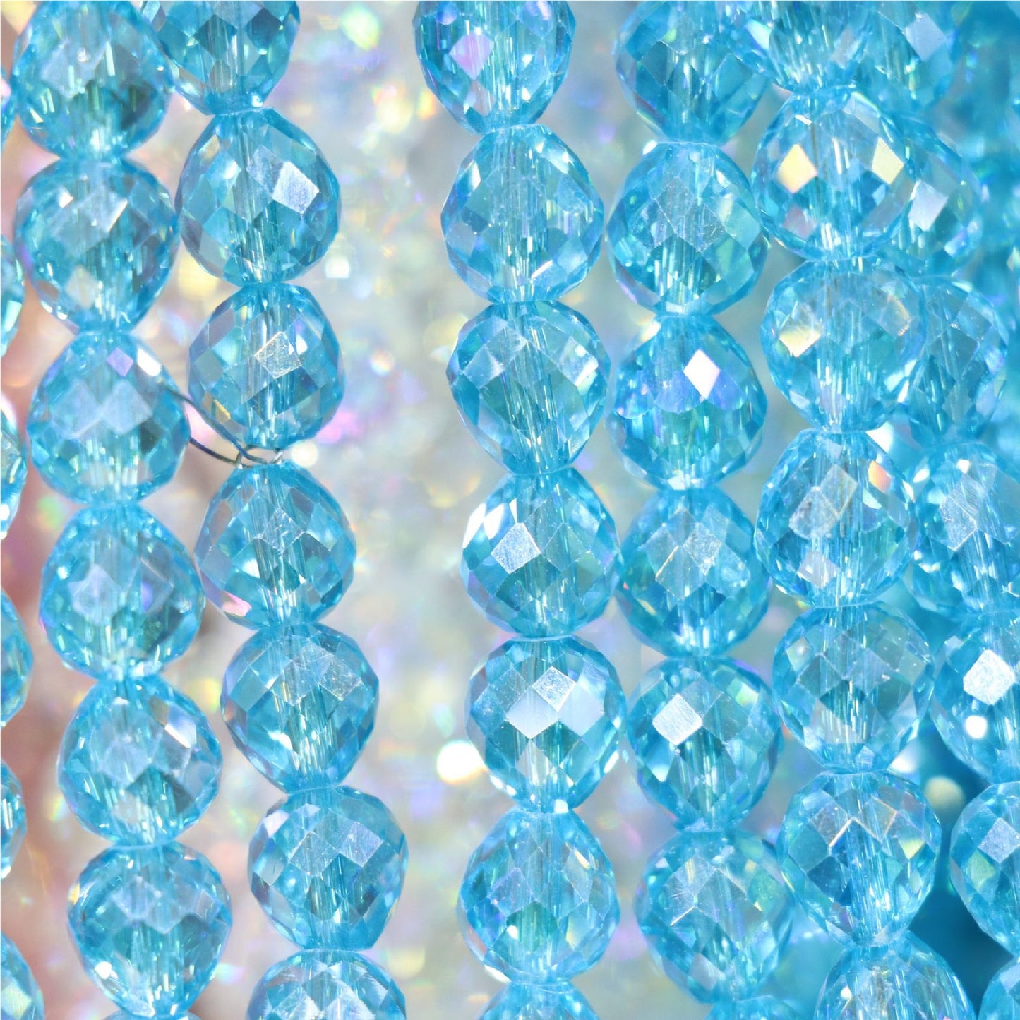 Premium 8/10mm Fat Teardrop Strawberry Crystals Beads