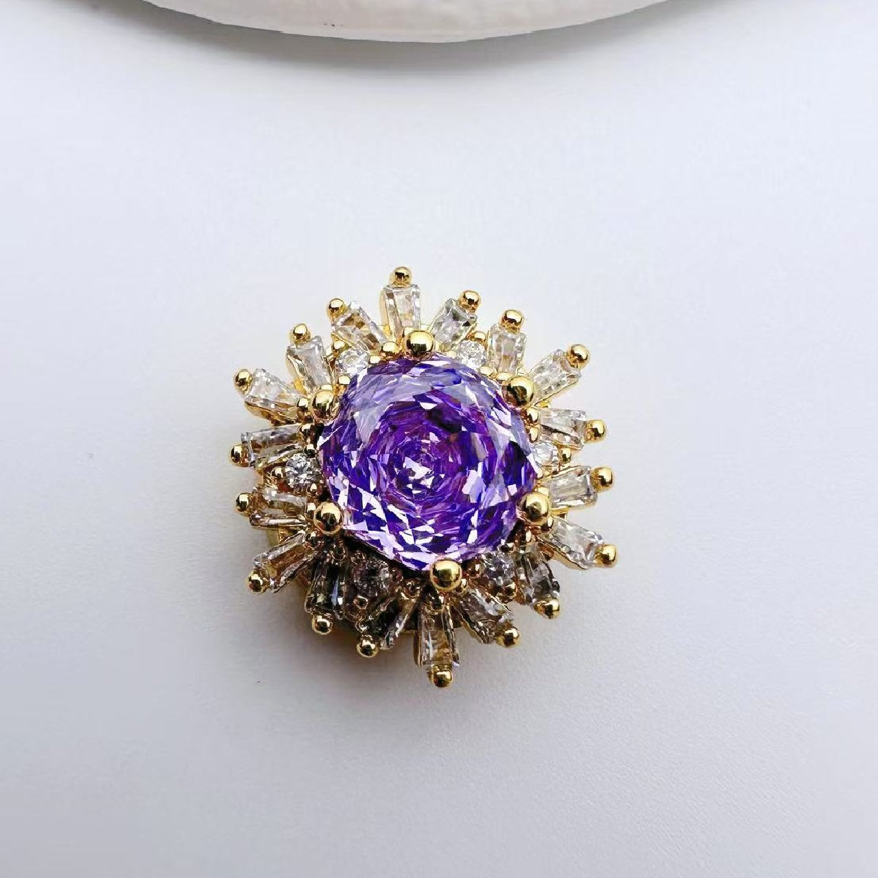 Rose Cut CZ Spacer Bead