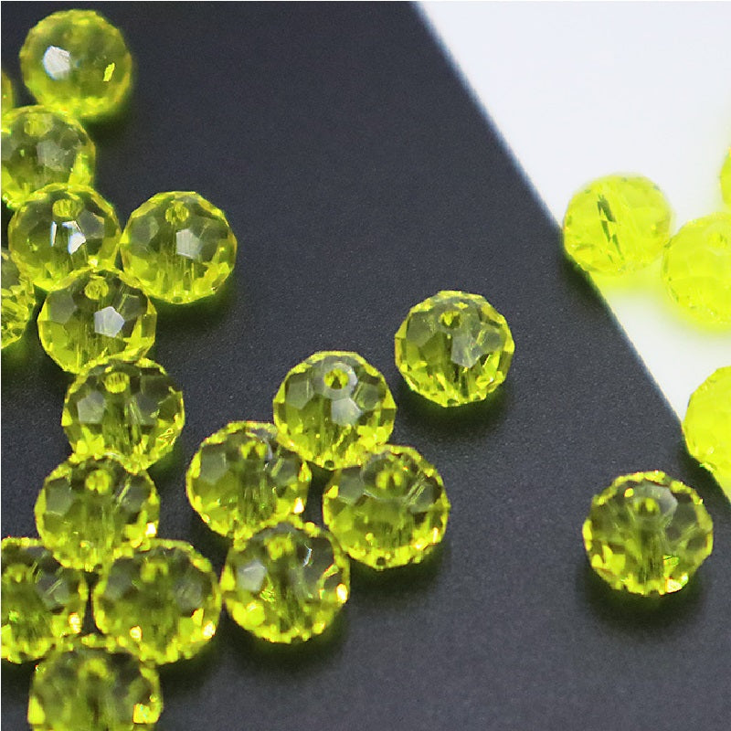 Premium 4/6/8mm Rondelles Crystal Beads-PureLucent Collection
