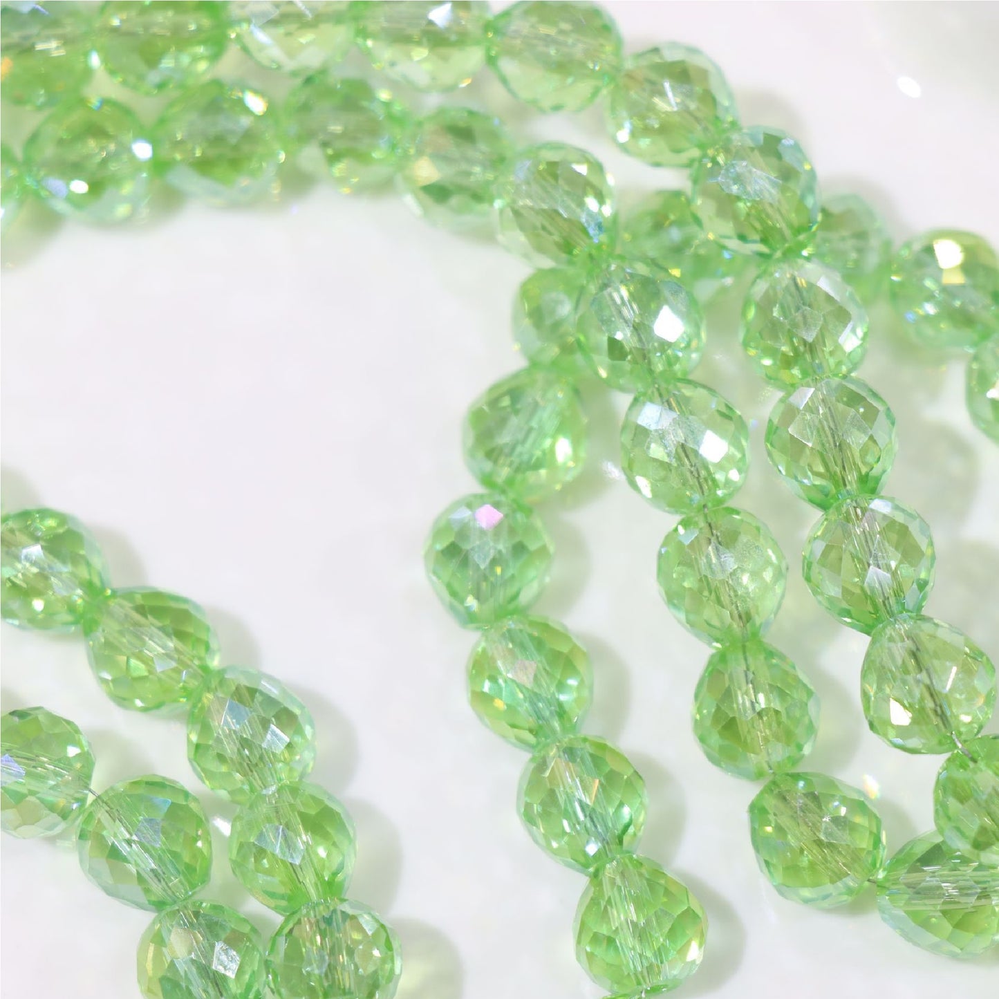 Premium 8/10mm Fat Teardrop Strawberry Crystals Beads