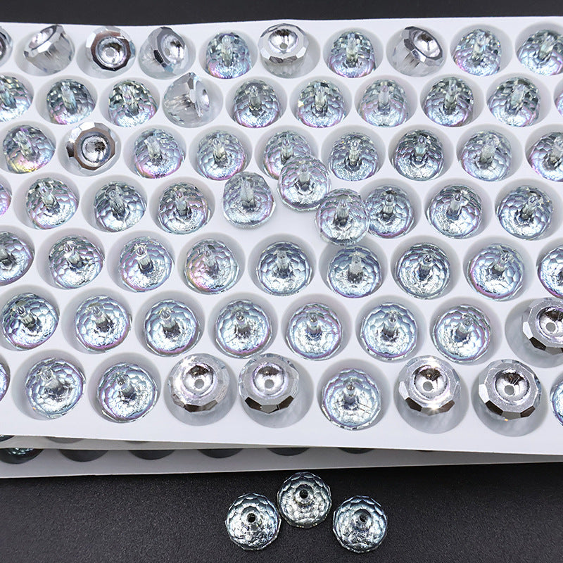 Premium 10pcs 8mm Bell-Shaped Iridescent Beads - Candy Color Series