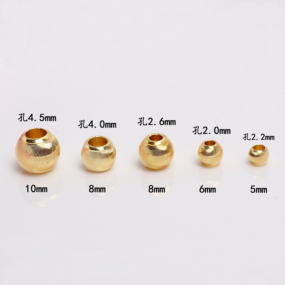 Round Textured Spacer Beads