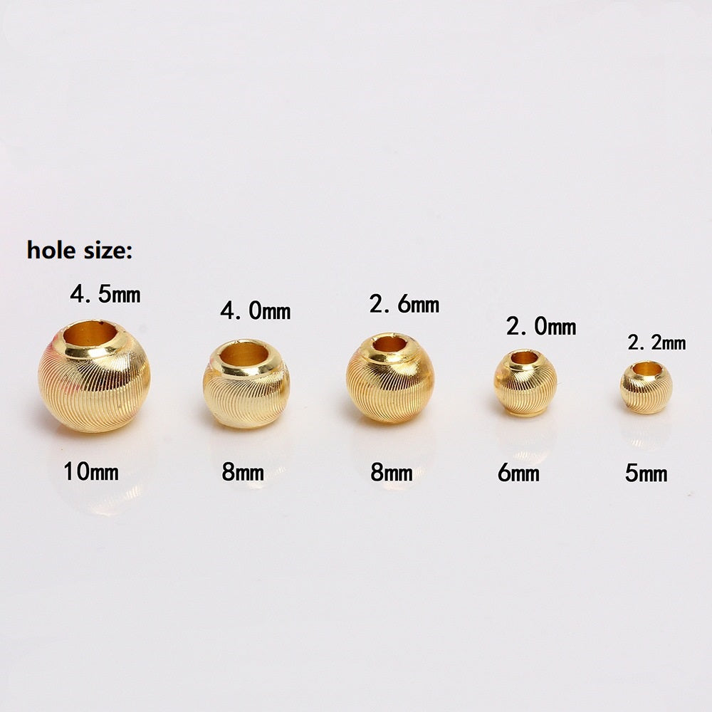 Round Textured Spacer Beads