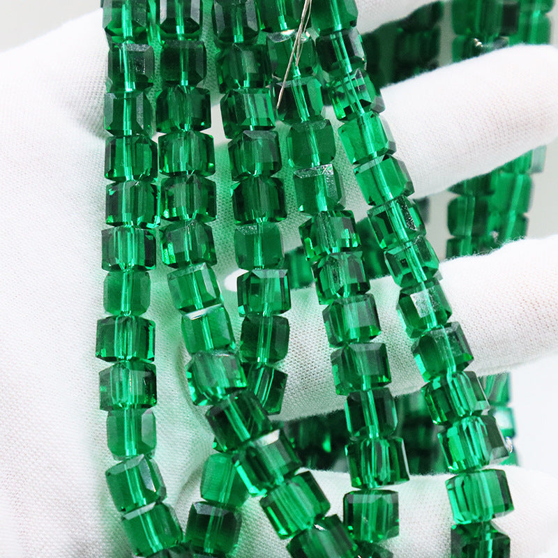 Premium 4/6/8mm Cube Crystal Beads - Serenity Monochrome Collection