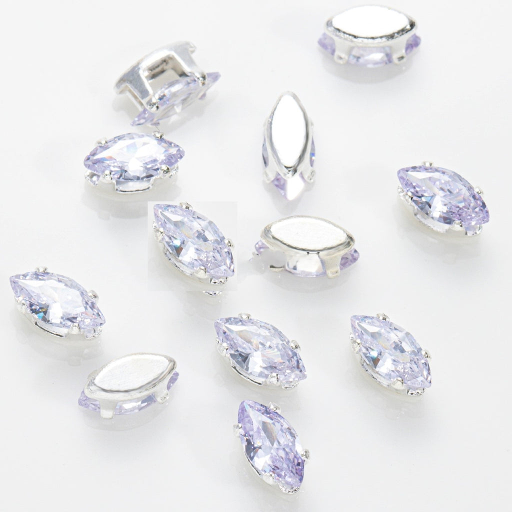 (100pcs)4x8mm Marquise Prong-Set Rhinestone Beads