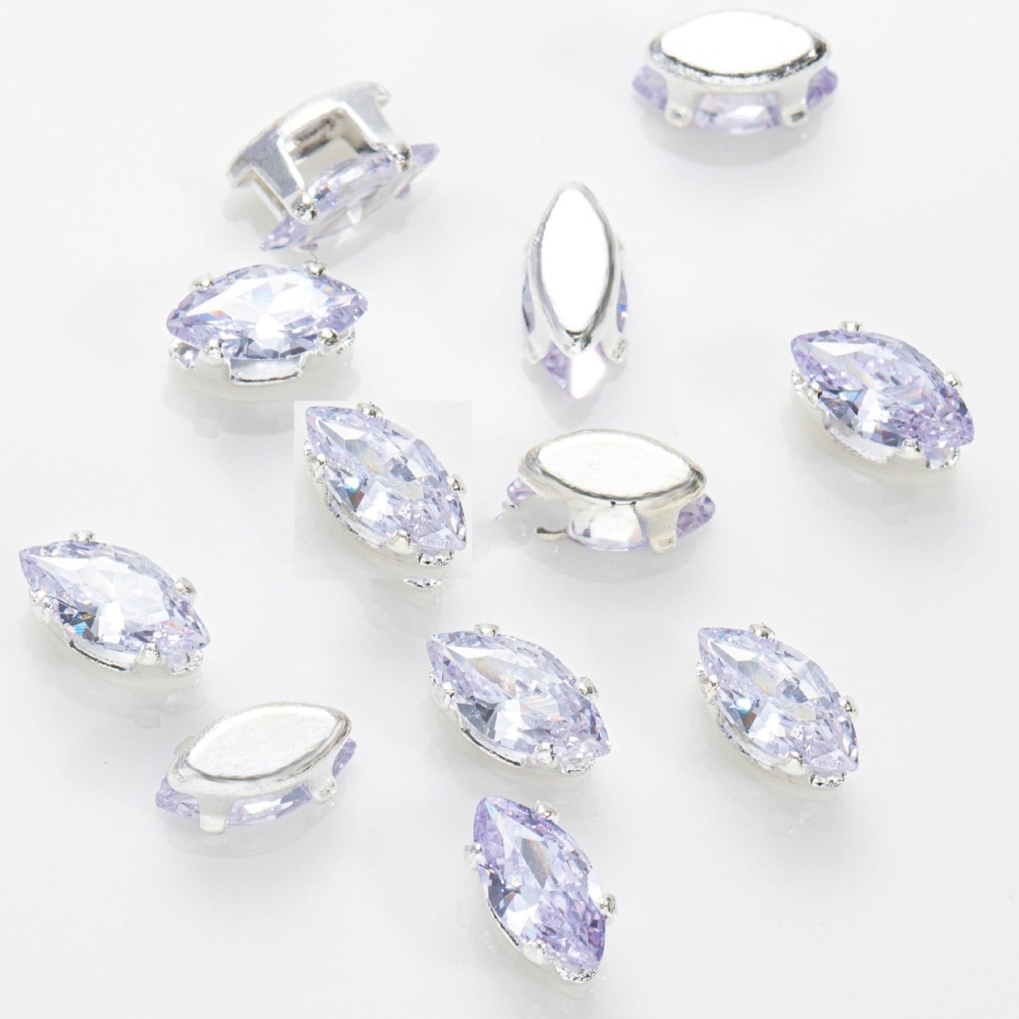 4x8mm Marquise Prong-Set Rhinestone Beads